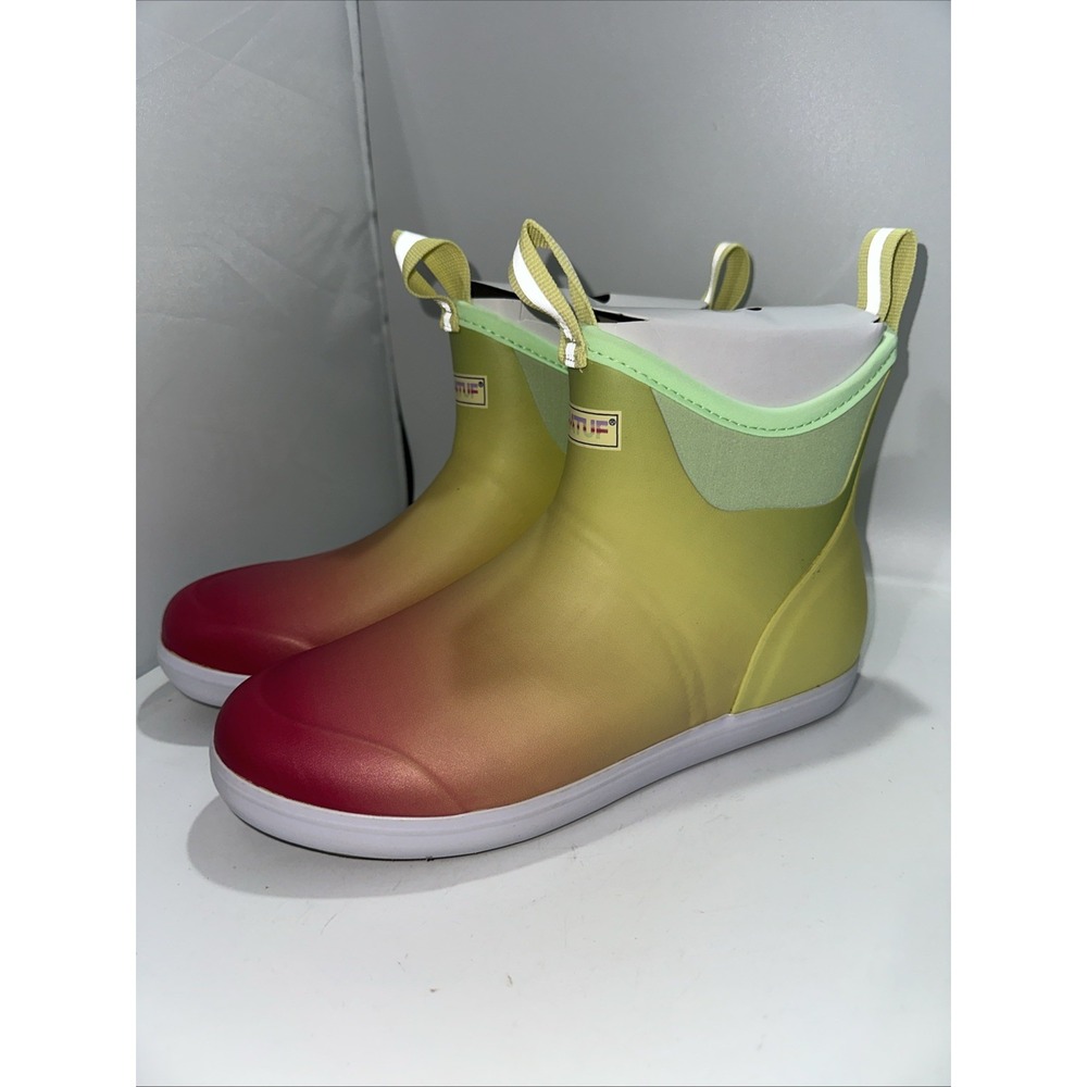 Xtratuf Women's Ankle Deck Boot, Yellow Aurora, Size 9-new‎ In Box